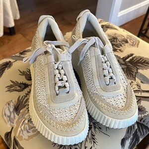 Dolce Vita Cream Textured Sneakers